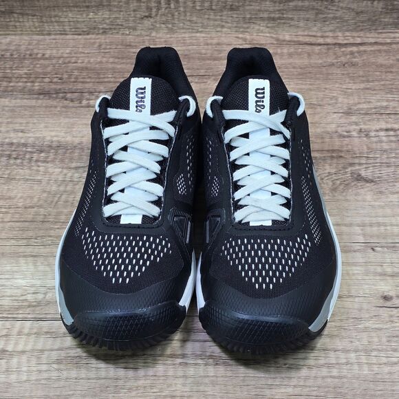 Wilson Rush Pro 4.0 Men's Size 8 Black White Gray Court Tennis Pickleball Shoes - Picture 2 of 9